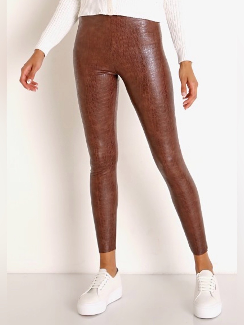 Commando Faux Croc High-Waist Brown Leggings
Size XS